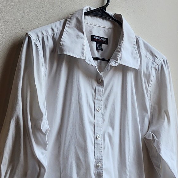 Kirkland Signature White Button Down Shirt Size Large - Picture 3 of 16